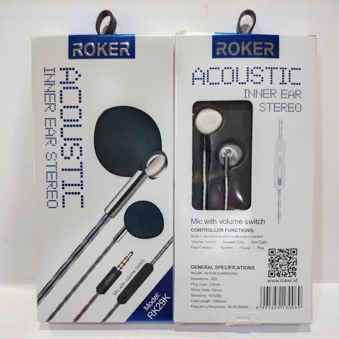 HEADSET ROKER ACOUSTIC ORIGINAL / HEDSET / HANDSFREE / EARPHONES