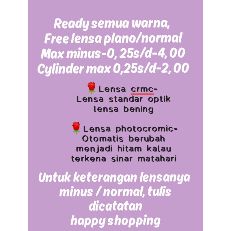 Kacamata 2168 / Kacamata Lensa photocromic / kacamata antiradiasi