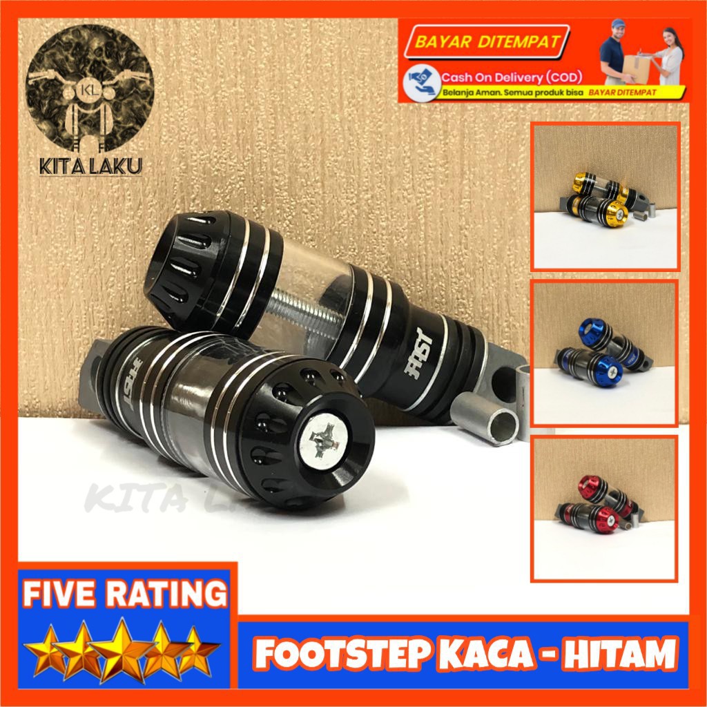 [PROMO COD] Variasi Motor Foot Step Pijakan Kaki Motor Belakang Model Kaca Transparan Honda Beat Esp