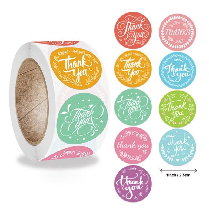 

Sticker Label Kemasan Kue Roti thank you for your order/bake with love BOOM SALE Kode 267