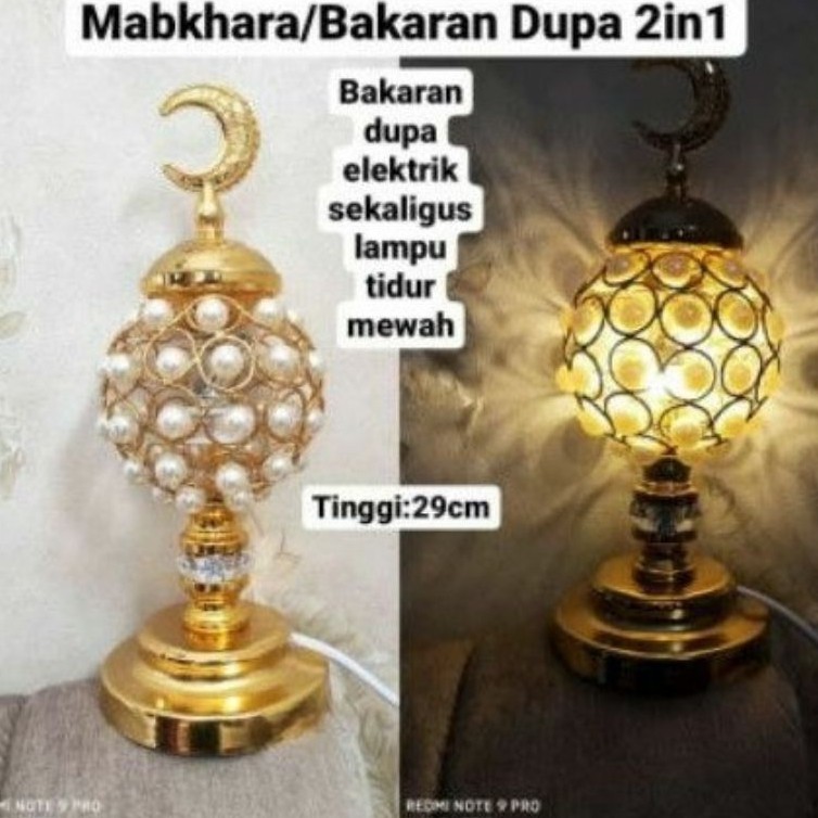 Lampu Tidur LED + Bakaran Dupa mabkhara elektrik prapen elektrik