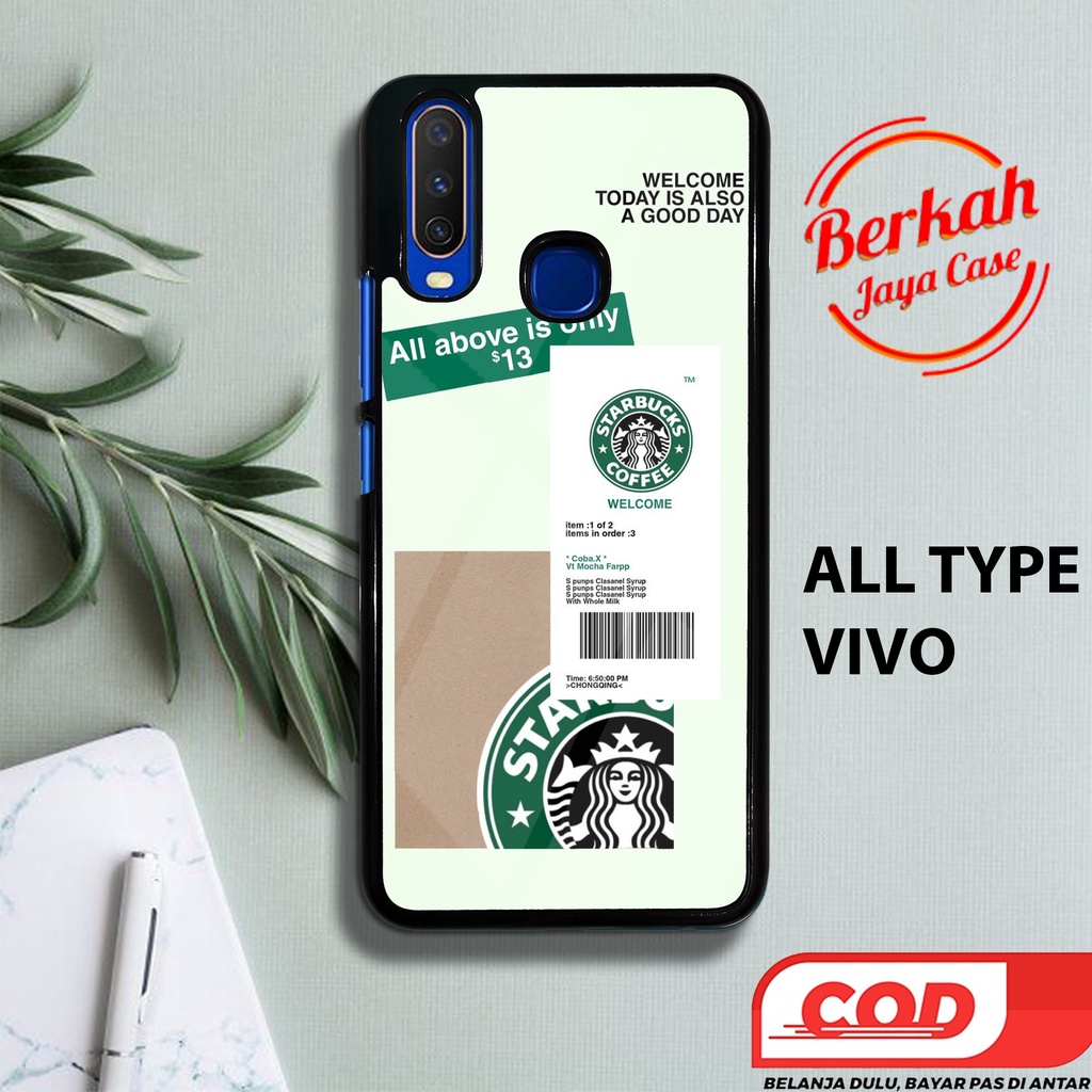 Case VIVO Y12 Y15 17 Y15S Y19 Y12S Y20 Y20S Y20SG Y21 Y215 Y33S Y21A MOTIF STARBUCKS Casing Hardcase