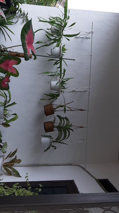 Batang Gorden / Rel Tirai Uk.120-210cm, Hitam/putih Ra1203