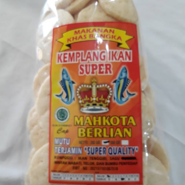 

Kerupuk kemplang tenggiri Mahkota Berlian 250 gram