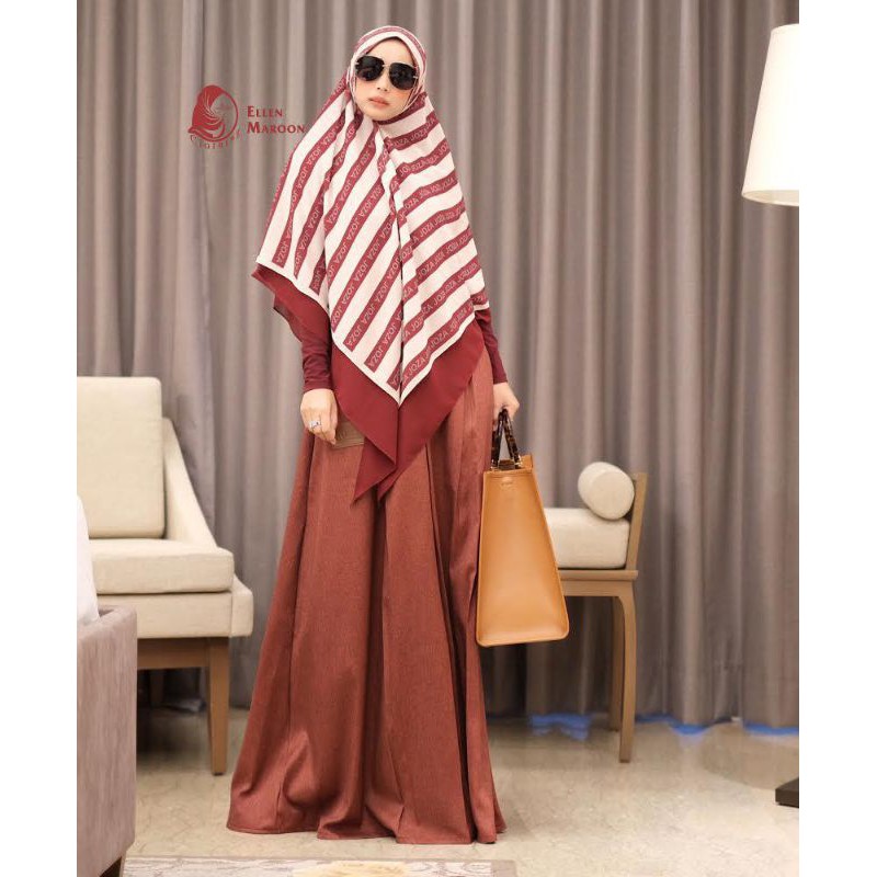 ellen dress maroon seri fs joza