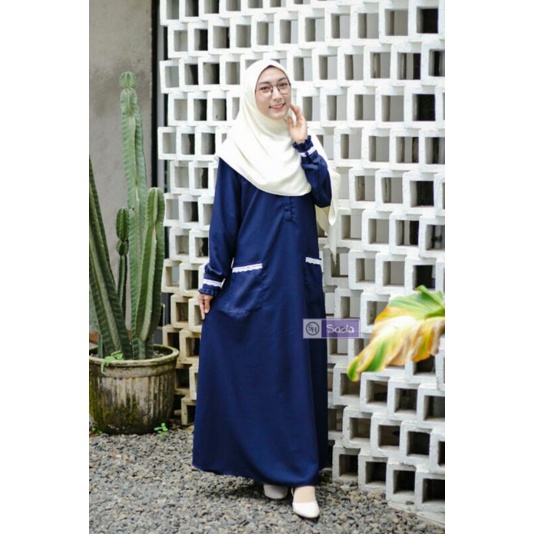TERLARISDRESS KANAYA GAMIS SIMPEL ELEGAN MATT WOLYCREPE ZIZEZA SIZE S-XXL ORI SADA HIJAB