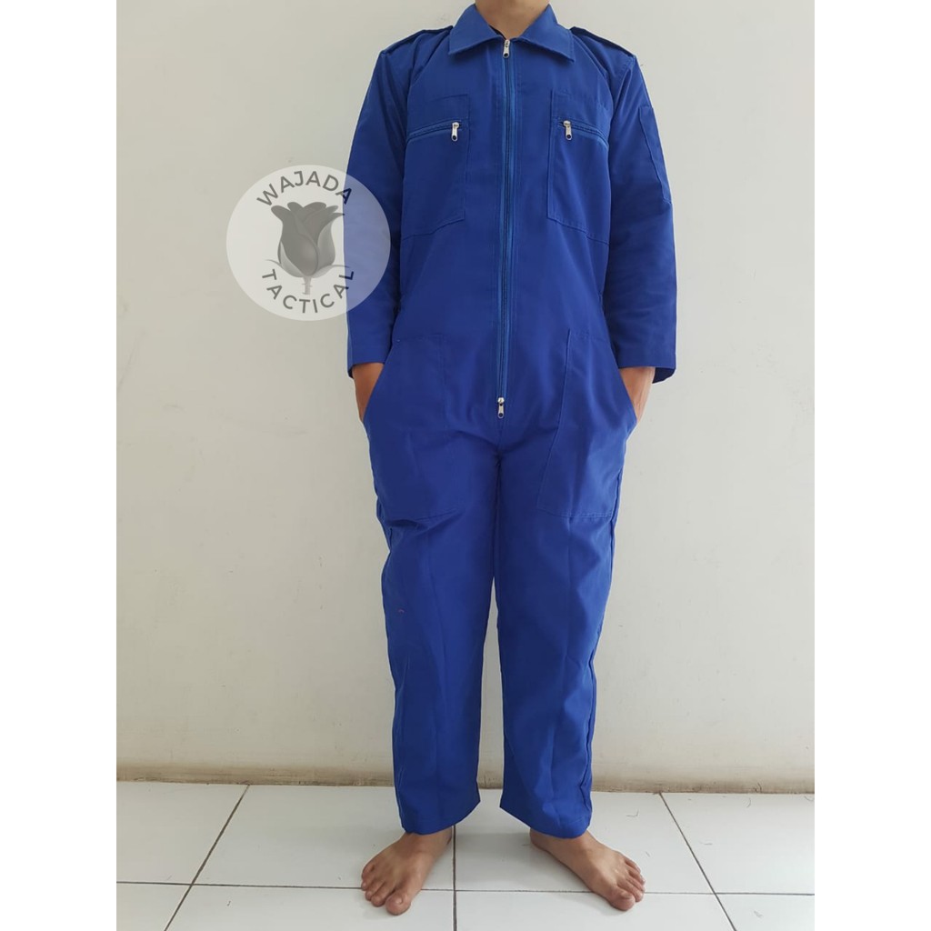 Wearpack Safety Warna Biru Seragam Kerja Poyek Katelpak Seragam Bengkel