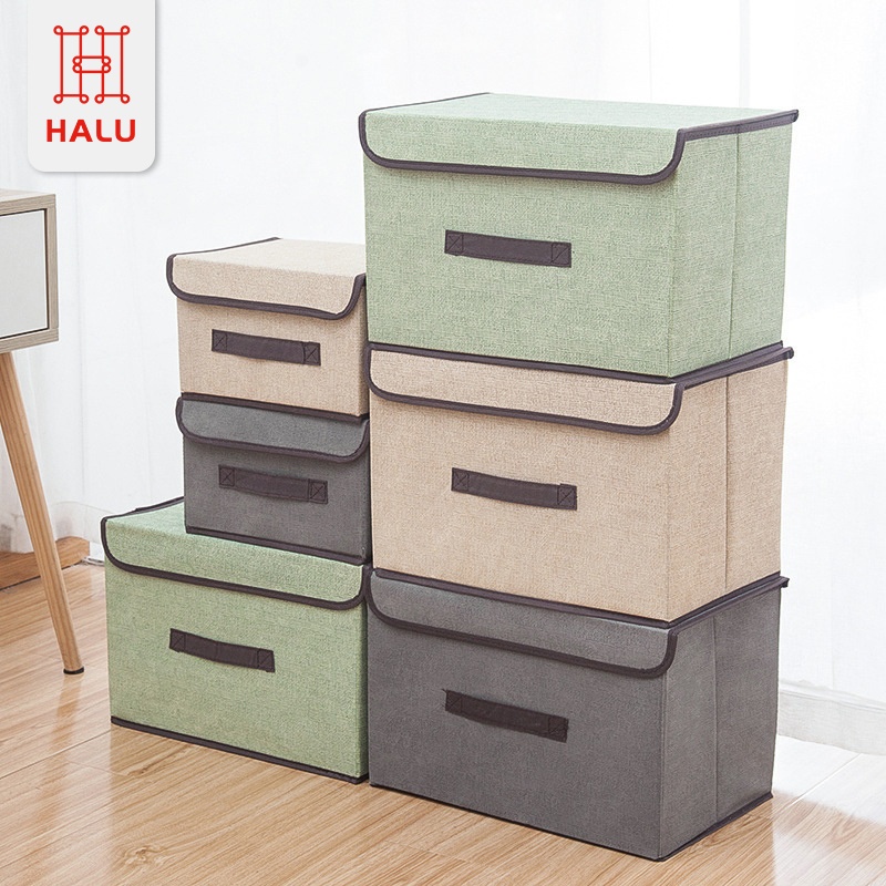 Halu Storage Box 2 in 1 Kotak Organizer Penyimpanan Multifungsi Tempat Penyimpanan Pakain Buku Maina