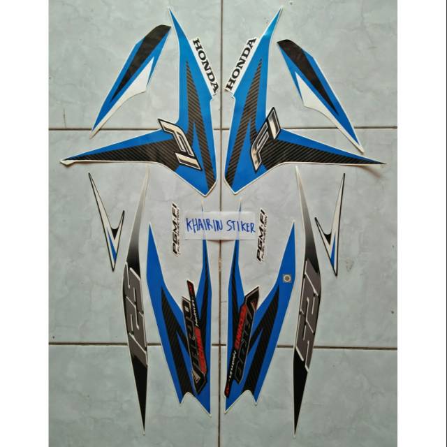 Striping vario 125 tekno 2013 putih biru