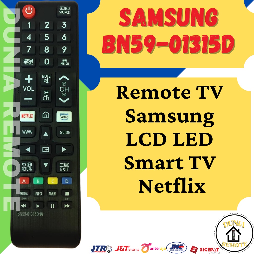Remot Remote TV Samsung LCD LED Smart TV NETFLIX Youtube NON Voice tanpa setting