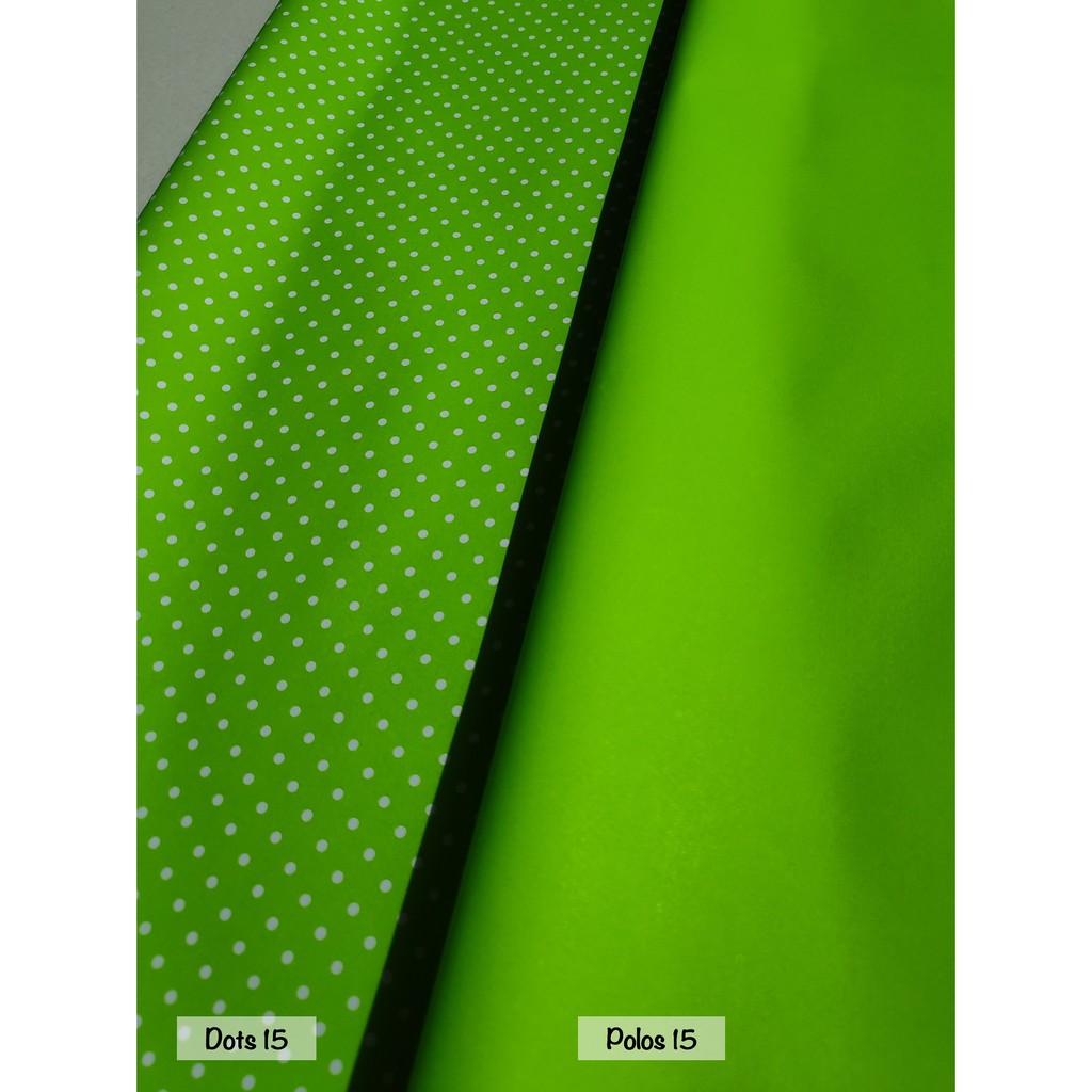 

TOKO ANQA-Kertas Kado Papyrus motif Polkadot DOTS 15 warna Hijau Neon Uk. 48 x 65 cm 100 gsm