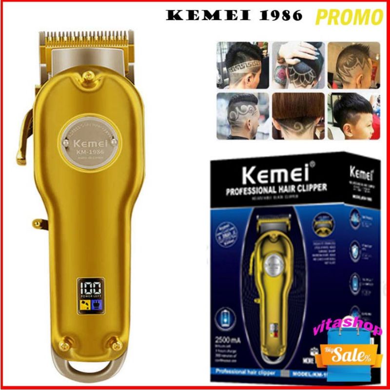 Alat Cukur Rambut Kemei km 1987 1986 hair clipper km1987 km1986 Barber Cordless CAS Cukuran Original