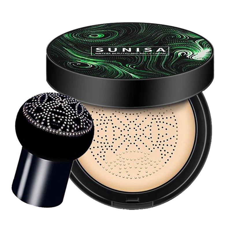 [TERMURAH] ORIGINAL SUNISA MUSHROOM HEAD AIR CUSHION BB CC CREAM WATERPROFF TAHAN AIR TIDAK LUNTUR WARNA NATURAL