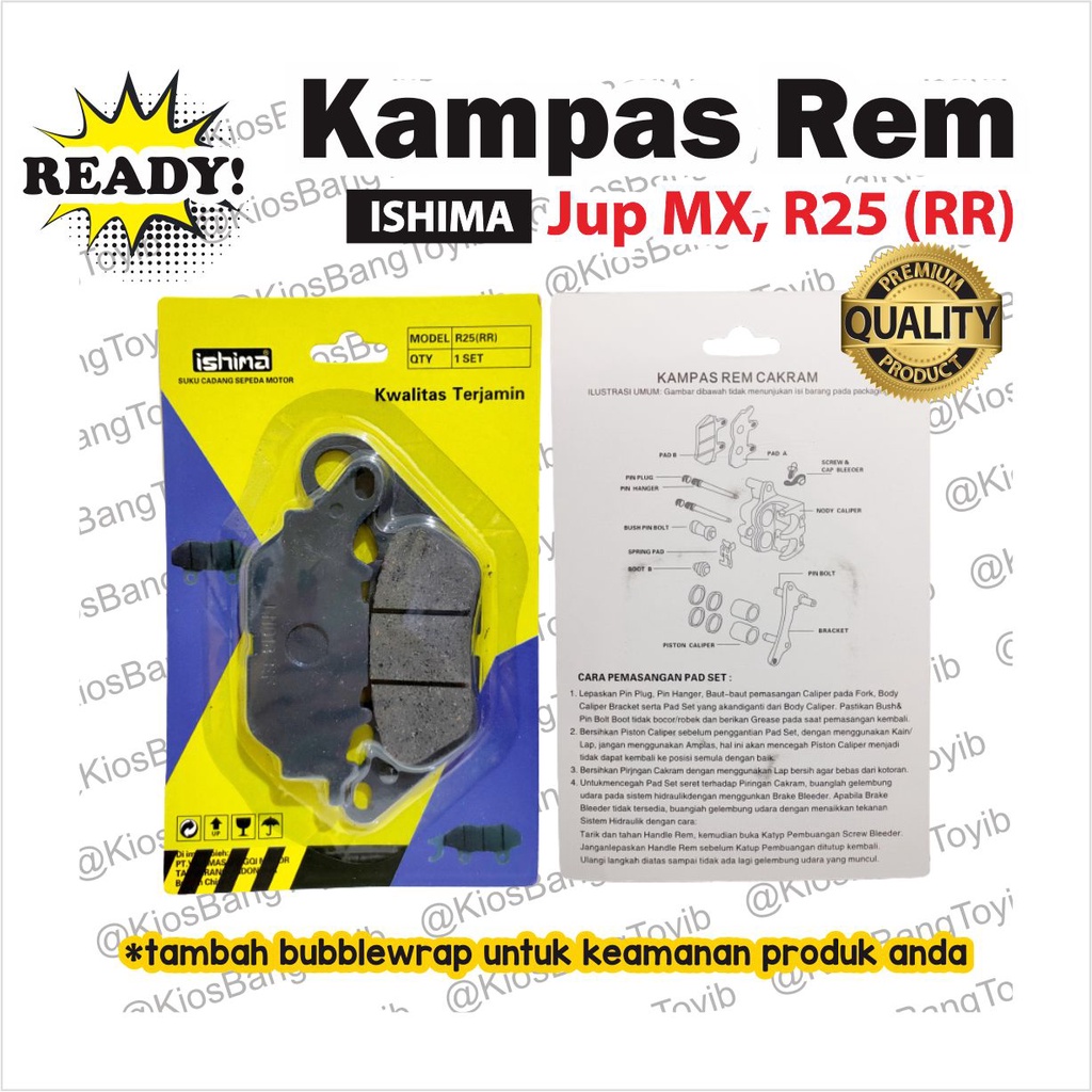 Kampas Rem Depan/Discpad Yamaha Jupiter MX R25  (RR) Mio J Mio Soul 115cc Vega ZR Xeon (ISHIMA)