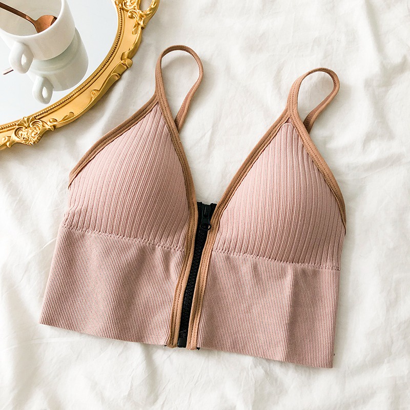 Premium Tank Top JAPAN Quality Seamless Sport Wanita Camisole Kamisol Bisa COD-Coklat