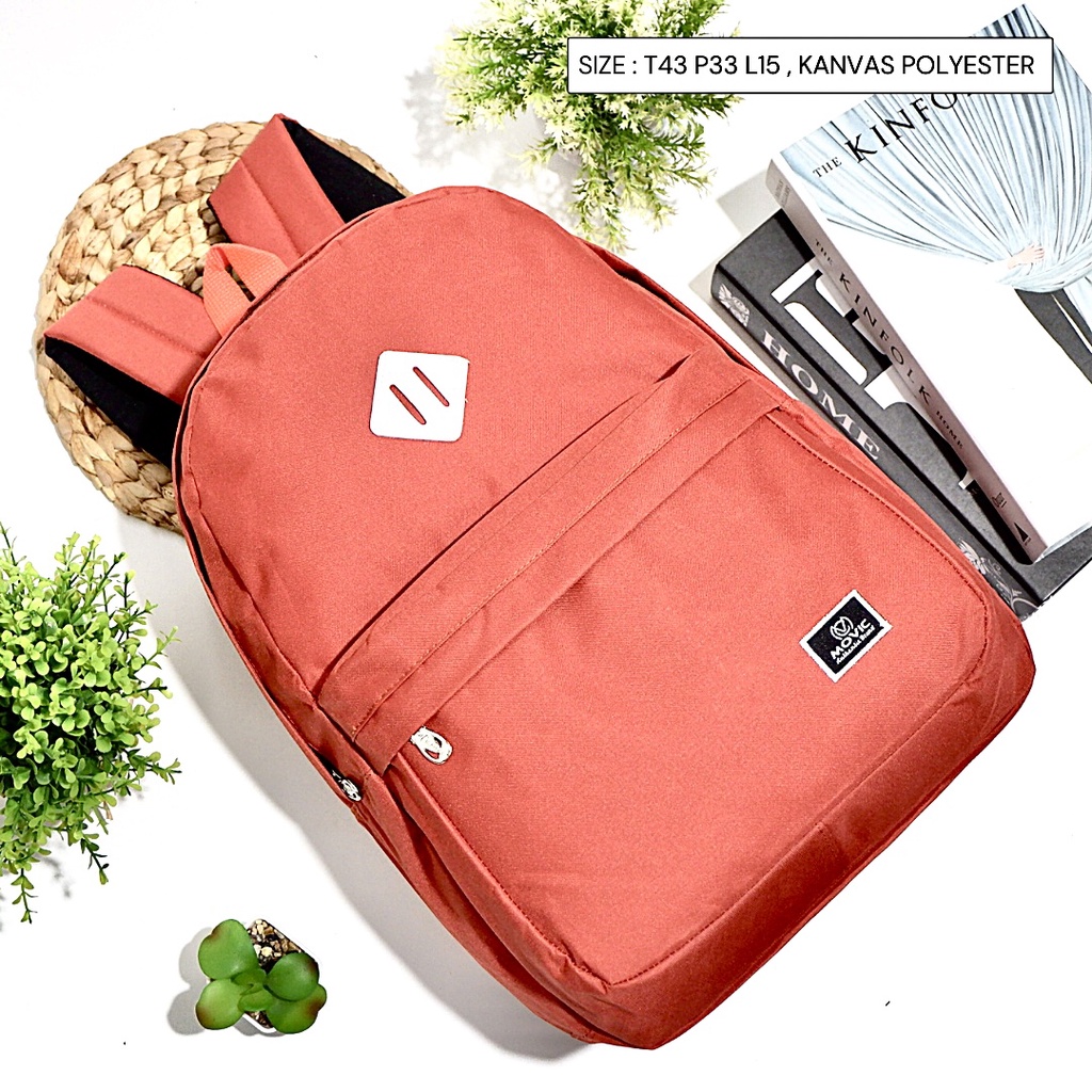 Multi-saku ransel besar tas sekolah dasar lokal movic big ransel perempuan laki laki kantong depan-Warna 17