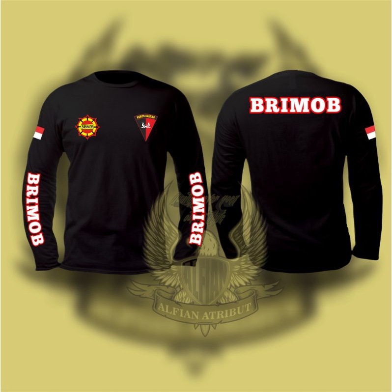 kaos brimob,kaos atasan brimob lengan panjang