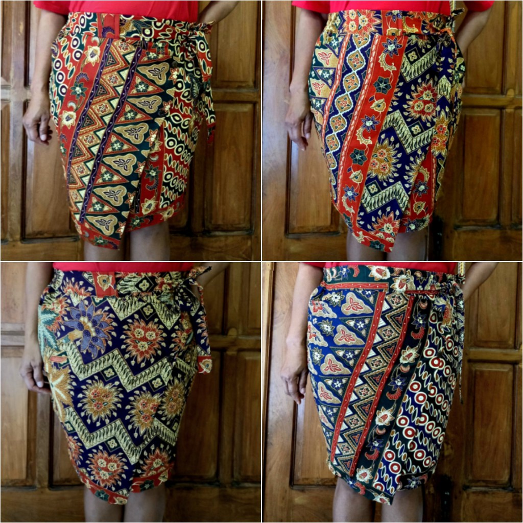 Rok Batik Span Pendek Modern Asimetris