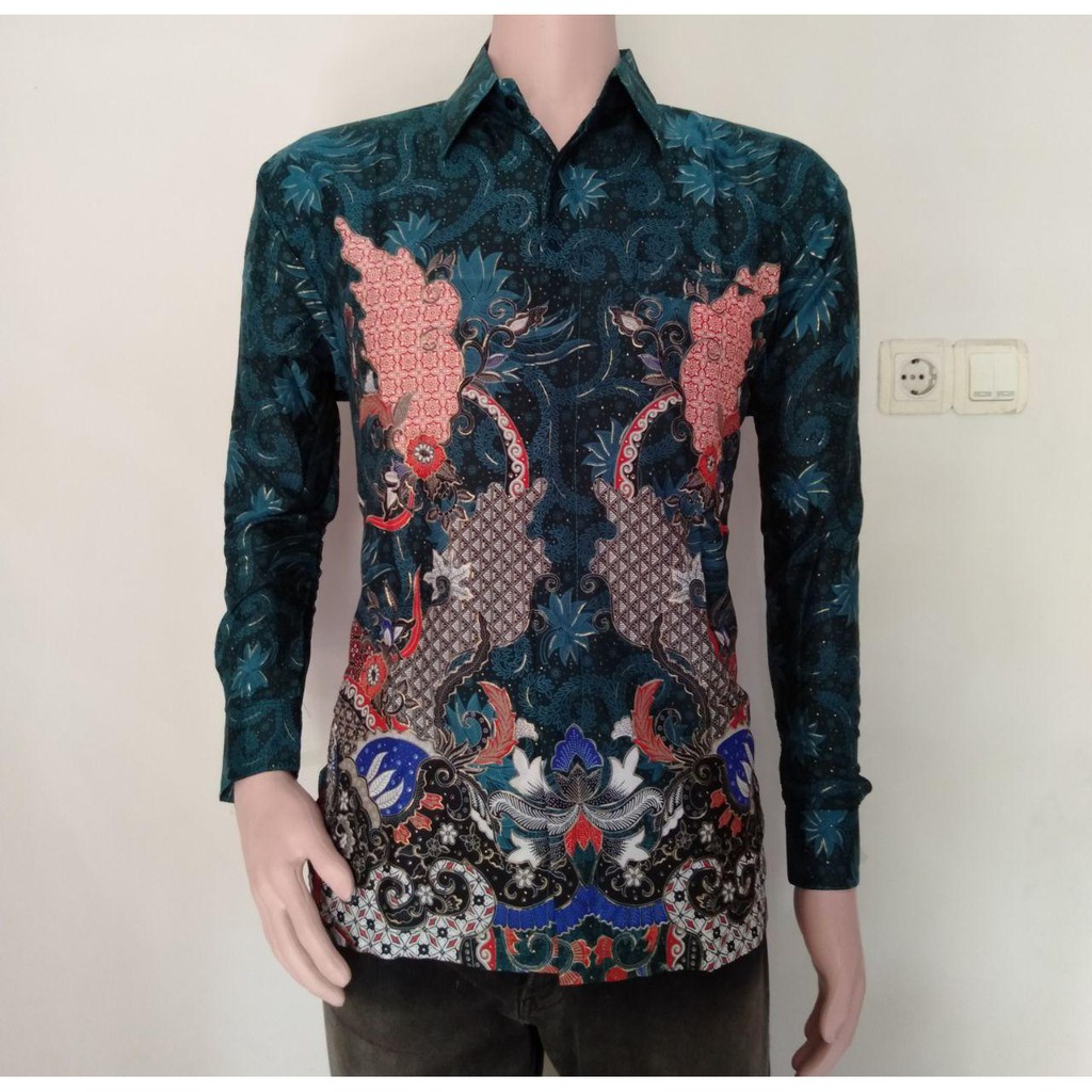Kemeja batik semi sutra furing / baju pria / kemeja lengan panjang / baju lengan panjang /baju batik