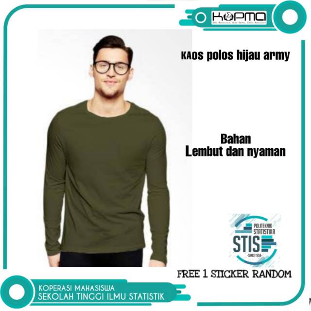 Kaos Polos Hijau Army