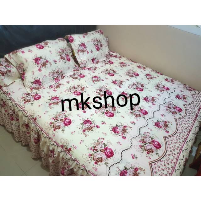SPREI KATUN JEPANG RAMPEL/RUMBAI 180X200X30 READY STOCK SIAP KIRIM
