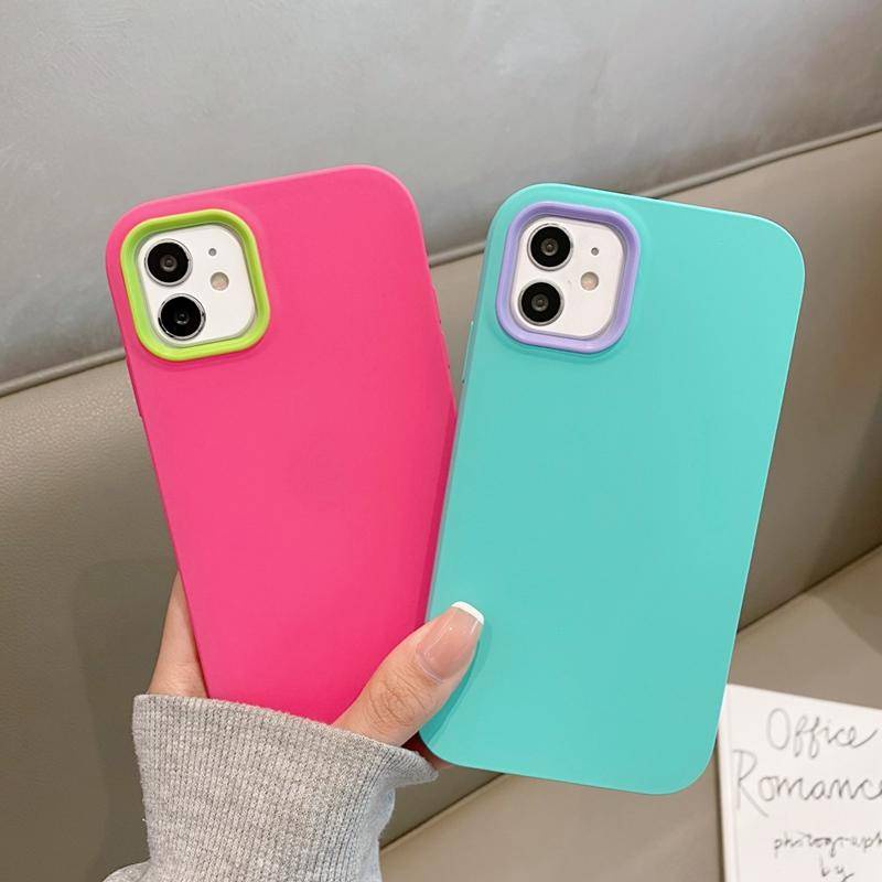 Casing Soft Case Silikon Matte Shockproof Warna Permen Untuk iPhone 13 / 12 / 11 Pro MAX / X / XS MAX / XR / SE / 2022 2020 / 7 / 8 + Bumper