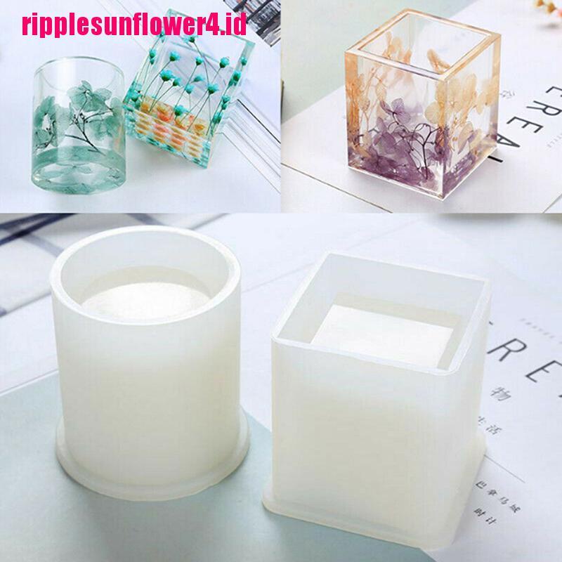 Cetakan Resin Bentuk Bulat / Kotak Bahan Silikon Untuk Craft Diy