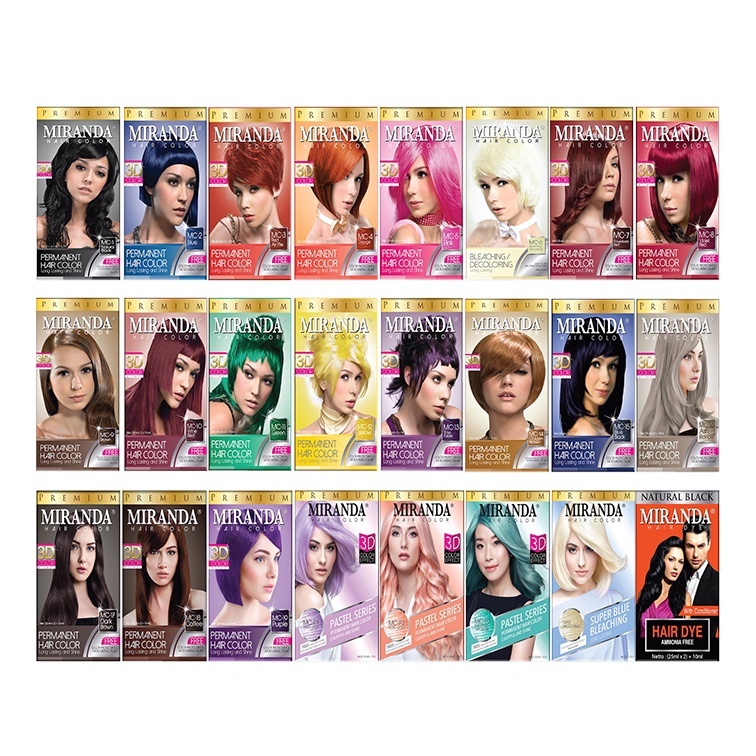 MIRANDA Hair Color Pewarna Rambut / Cat Rambut Miranda / Semir Rambut Miranda - ALD