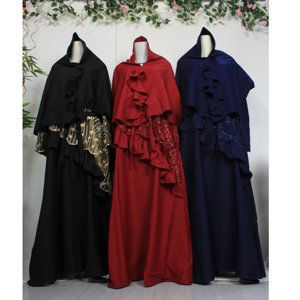 gamis VASYA  syar'i set khimar wollycrep BURKAT musliamh fashion muslim clothes update terbaru pesta