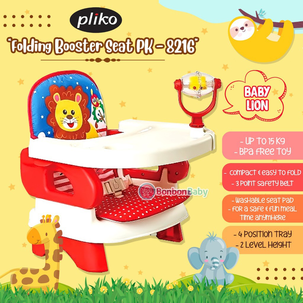 Makassar Promo! Kursi Makan Pliko Folding Booster Seat PK 8216