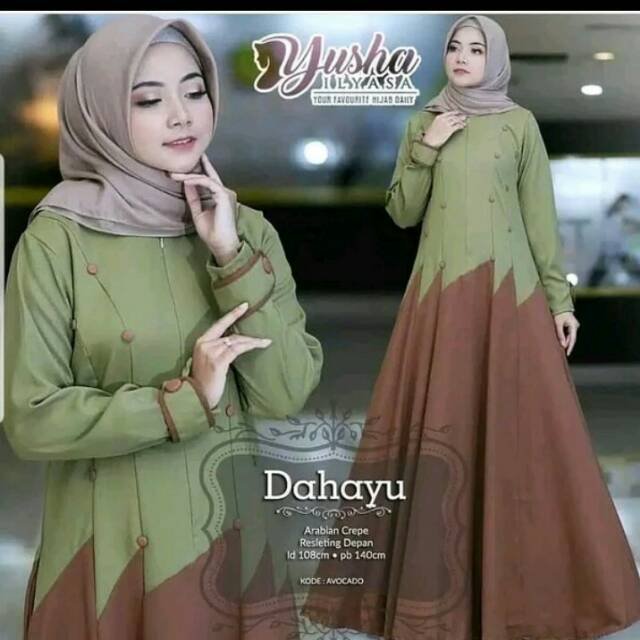 GAMIS SYARI WANITA Baju maxi dress muslim busana muslimah jubah hijab
