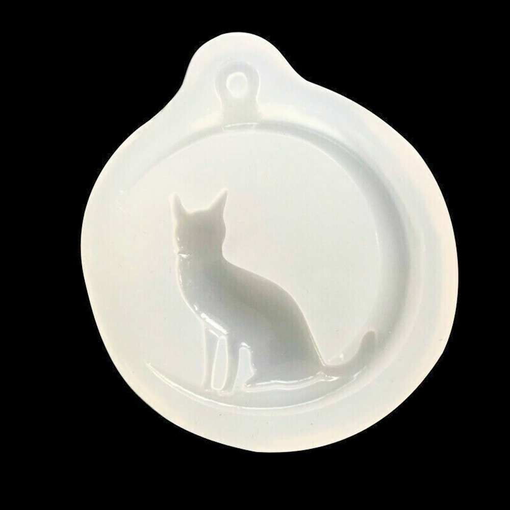 Suyou Cetakan Resin Epoksi Bentuk Bulan / Kucing 3d Bahan Silikon Untuk Kerajinan Tangan Diy Charms