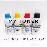 1 Set Serbuk Toner Compatible Printer 119a 150a 150nw MFP 178nw 279fnw w2090a 45gram CMYK