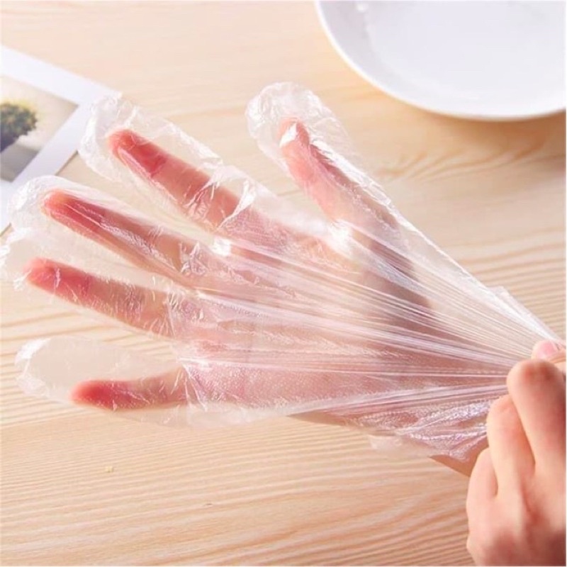 Sarung Tangan Plastik Isi 100 Pcs Disposable Gloves 100Pcs Sarung Tangan Sekali Pakai