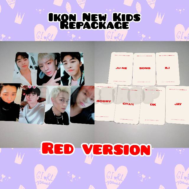 Ikon New Kids Repackage Photocard Kpop