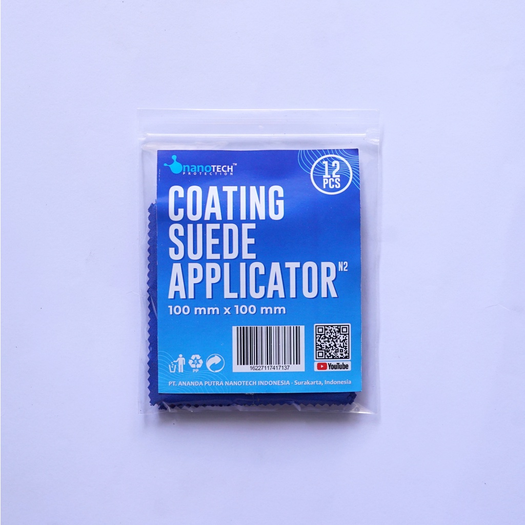 KAIN SUEDE APLIKATOR NANO CERAMIC COATING (12Pcs) - SUEDE CLOTH PREMIUM QUALITY - SUEDE APPLICATOR COATING - SUEDE APPLICATOR PAD COATING - NANOTECH PROTECTION