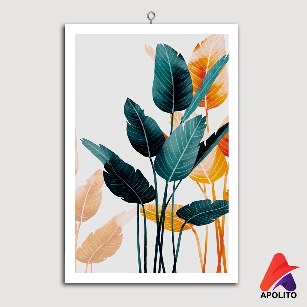 HIASAN DINDING BUNGA MONSTERA AESTETIK (20X30CM) WALL DECOR PAJANGAN DINDING POSTER KAYU BUNGA MOSNTERA AESTETIK