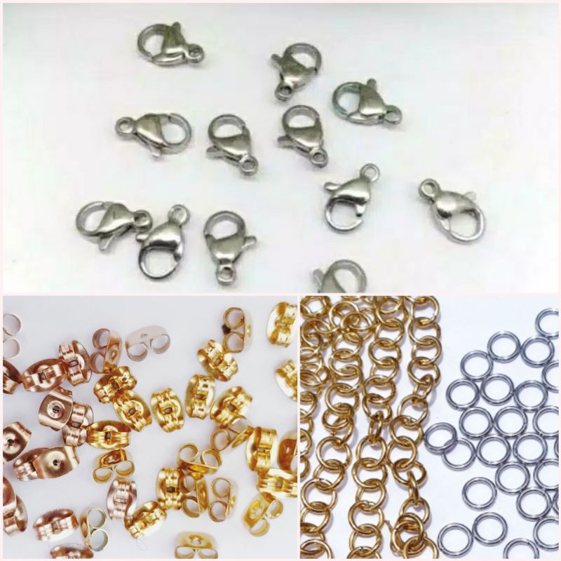 kokot kalung-Stoper-Ring-penjepit liontin kerincingan Titanium anti karat