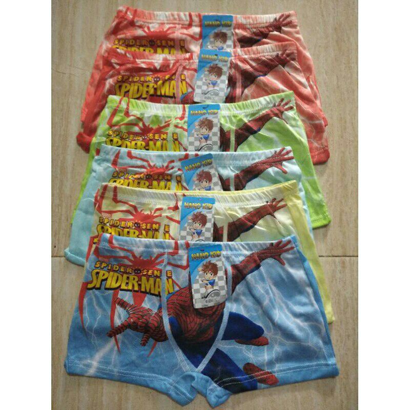 NANOKID | 3PCS | Celana Dalam Anak Segiempat / Boxer Anak Cowok Balita dan SD / art NK C001