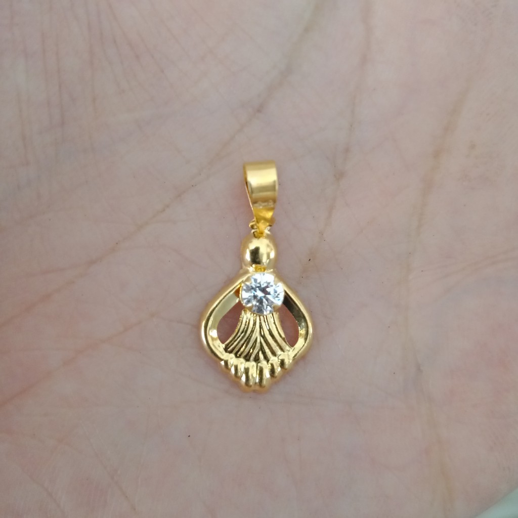 liontin kalung anak dan dewasa emas asli kadar 700 70% 16k 22 surabaya 0,5gram love kerawang hati permata putih