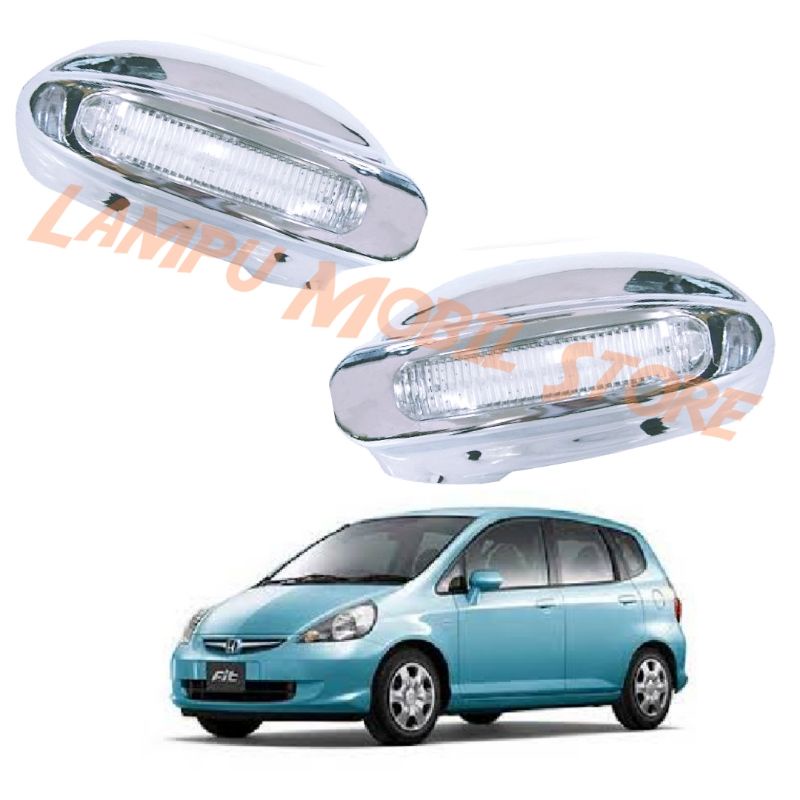 Cover Spion Lampu Sen LED Chrome Honda Jazz 2004-2007