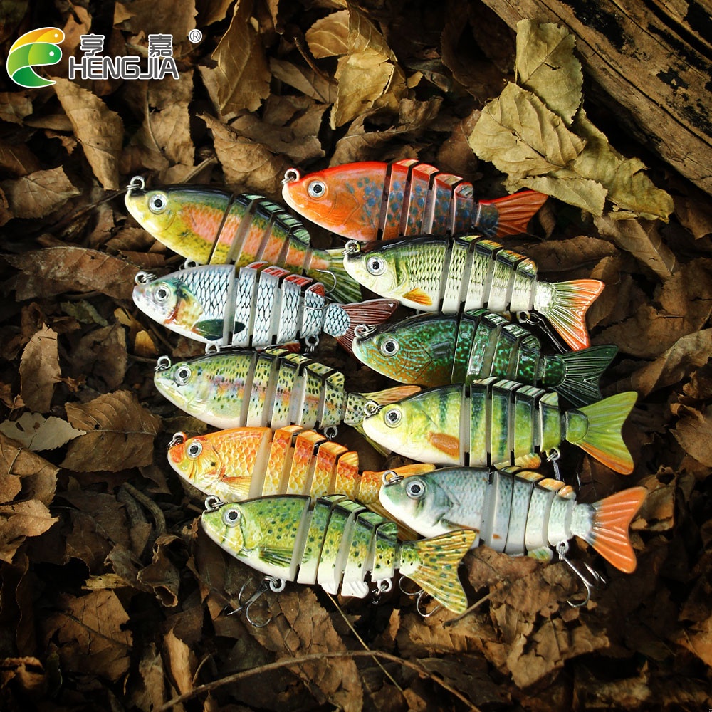 HENGJIA New 1Pcs Jointed Minnow Umpan Pancing 8cm/13g Swimbait Fishing Lure Ikan Wobbler Bait Tackle