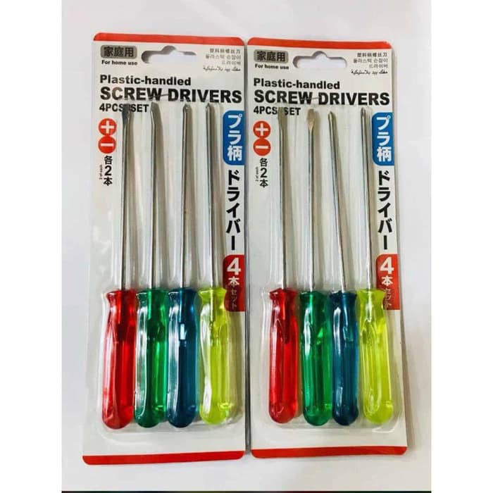 Obeng Set 4 Pcs - obeng plus minus