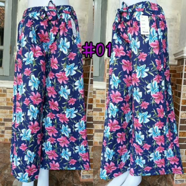 [TERBARU] celana kulot motif mat katun stretch | kulot yang lagi trendi