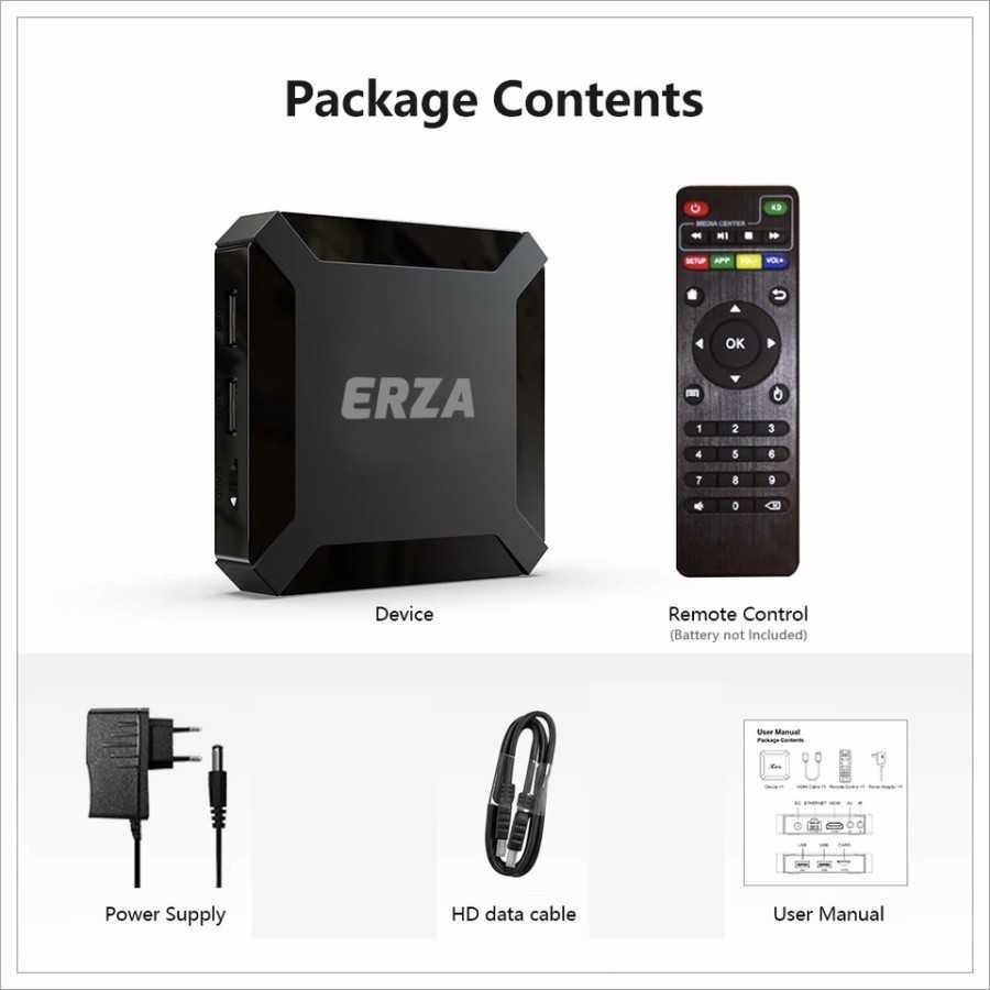 Erza X96Q TV Box Android 10 STB Android H313 QuadCore 4K 2.4G Kualitas Terbaik