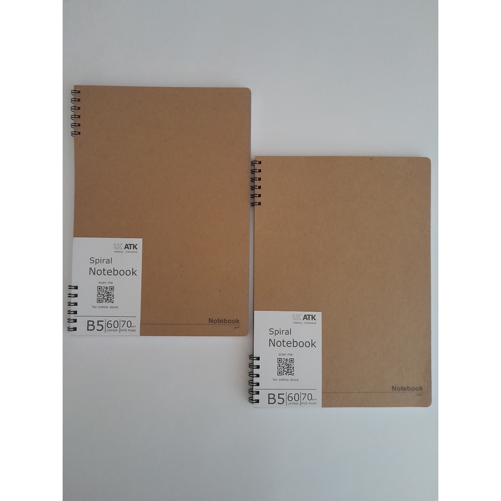 

B5 Spiral Notebook || 60 Lembar - HVS 70gsm || Craft Cover