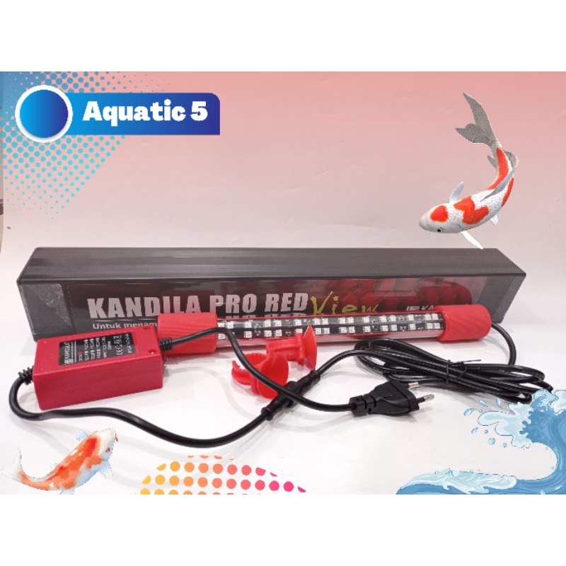 Lampu aquarium LED TANNING KANDILA PRO RED VIEW 400 + PACKING PIPA