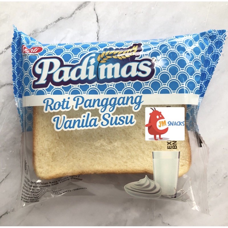 [PROMO!!] Padimas Roti Panggang 65gr Ropang - roti kekinian terkenal termurah enak diskon-Vanilla Susu