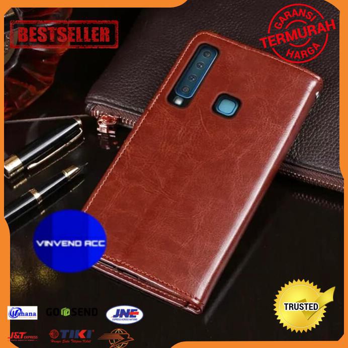 FLIP CASE HP SAMSUNG A9 2018 A920 WALLET LEATHER CASE KULIT