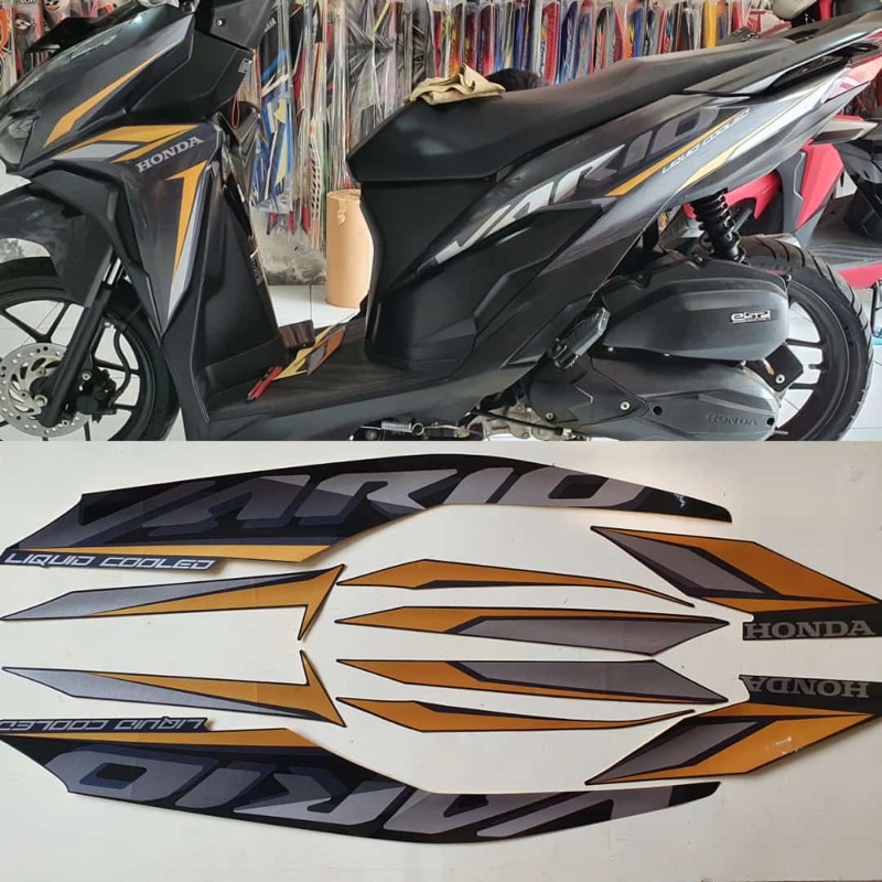 STIKER STRIPING LIS BODY MOTOR HONDA VARIO 125 2021 ADVANCE MATTE BLUE BIRU DONGKER DOFF DOP CBS ISS